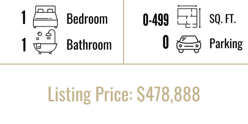 215 Carlton Street, Unit 710: 1 Bedroom, 1 Bath, 0-499 Square Feet, 0 Parking. Listing Price: $478,888